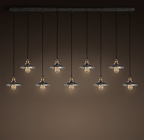 Люстра Loft Cone Pendant Reflector 9 Line Черный Люстра Loft Cone Pendant Reflector 9 Line Черный в Барнауле | Loft Concept