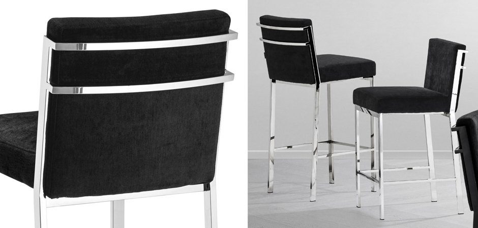 Барный стул Eichholtz Bar Stool Scott Steel - фото №1