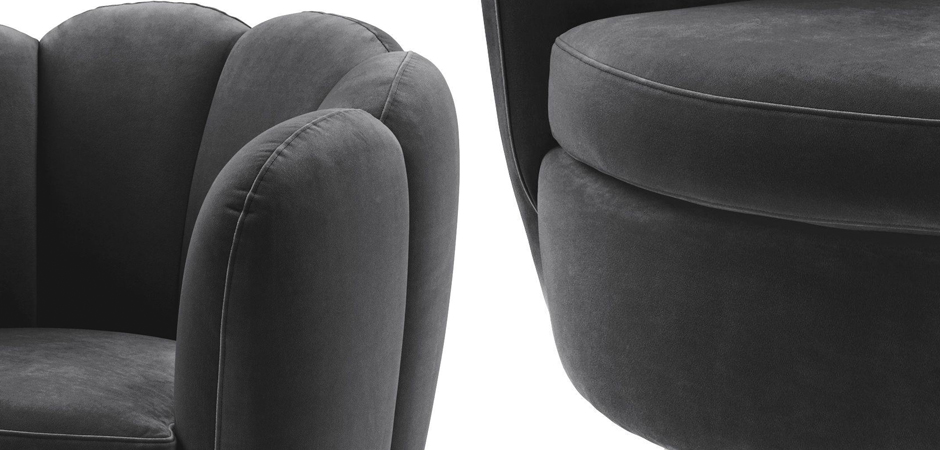 Кресло Eichholtz Swivel Chair Mirage dark grey Кресло Eichholtz Swivel Chair Mirage dark grey - Loft-Concept в Барнауле
