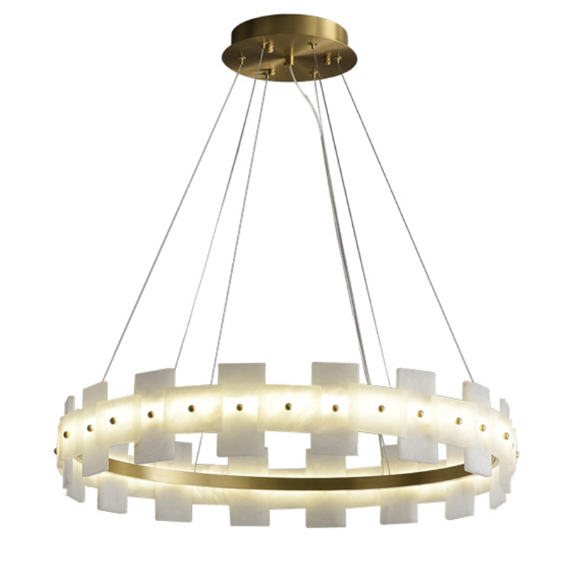 Дизайнерская светодиодная люстра с пластинами из натурального мрамора Marble Plates Chandelier Золотой Белый Мрамор Bianco Дизайнерская светодиодная люстра с пластинами из натурального мрамора Marble Plates Chandelier Золотой Белый Мрамор Bianco в Барнауле | Loft Concept