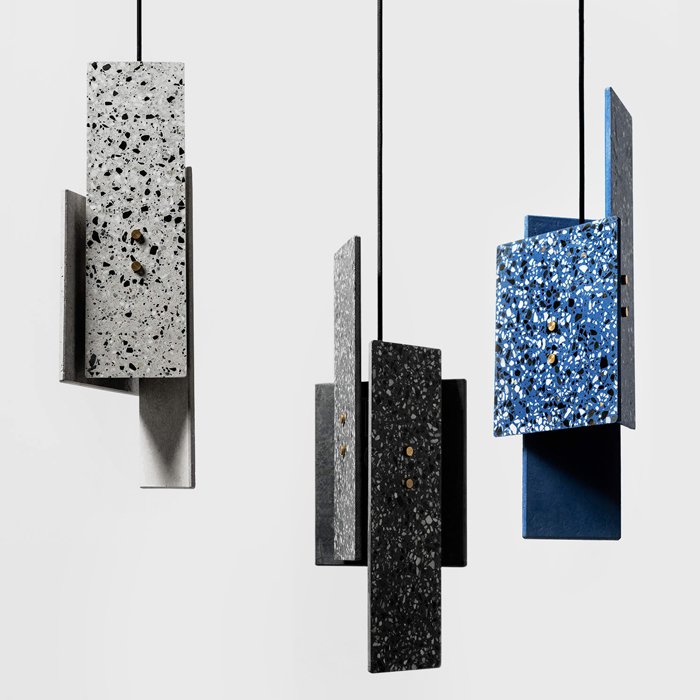 Подвесной светильник Granite Pendant Черный Синий Серый Подвесной светильник Granite Pendant Черный Синий Серый в Барнауле | Loft Concept