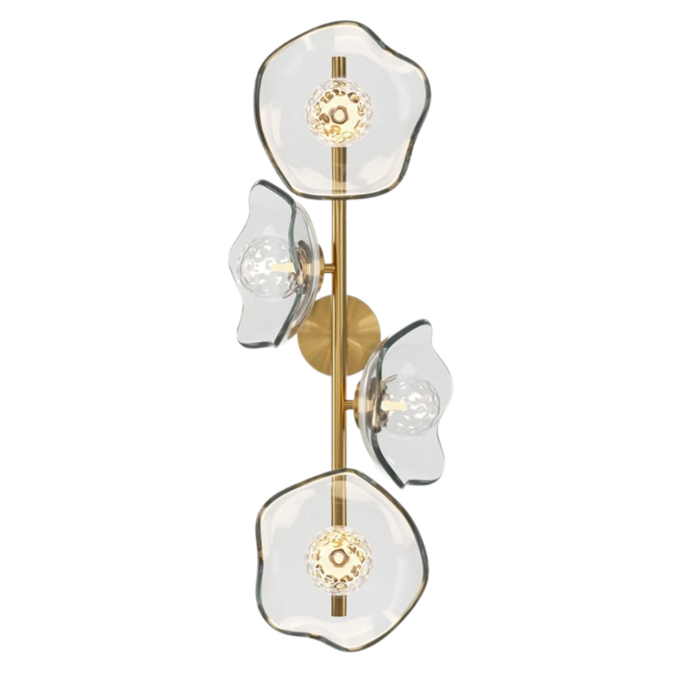 Бра Lots of transparent lotuses Латунь Бра Lots of transparent lotuses Латунь в Барнауле | Loft Concept