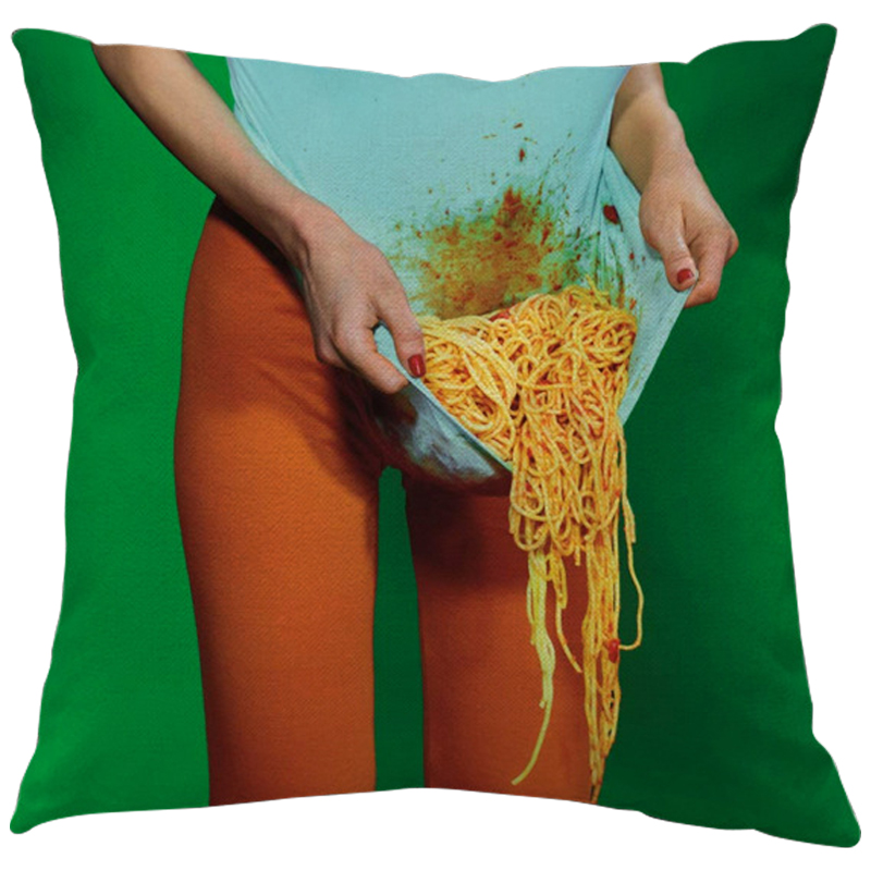 Декоративная подушка Seletti Cushion Courtesy Зеленый Бирюзовый Оранжевый Мульти Декоративная подушка Seletti Cushion Courtesy Зеленый Бирюзовый Оранжевый Мульти в Барнауле | Loft Concept