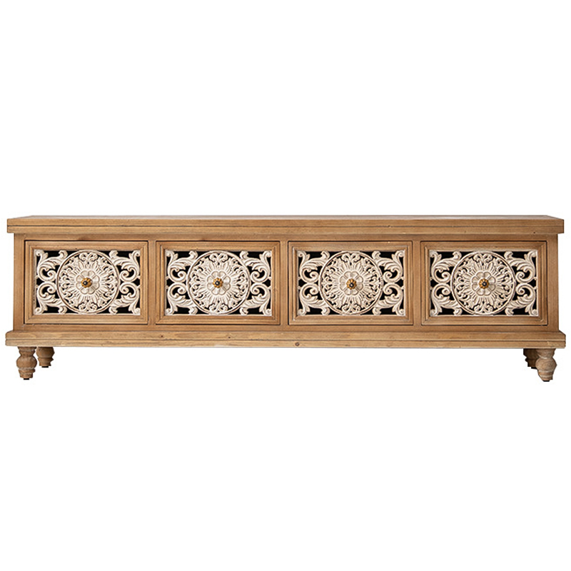 ТВ-тумба Leblanc Provence TV Stand Бежевый Древесина ТВ-тумба Leblanc Provence TV Stand Бежевый Древесина в Барнауле | Loft Concept