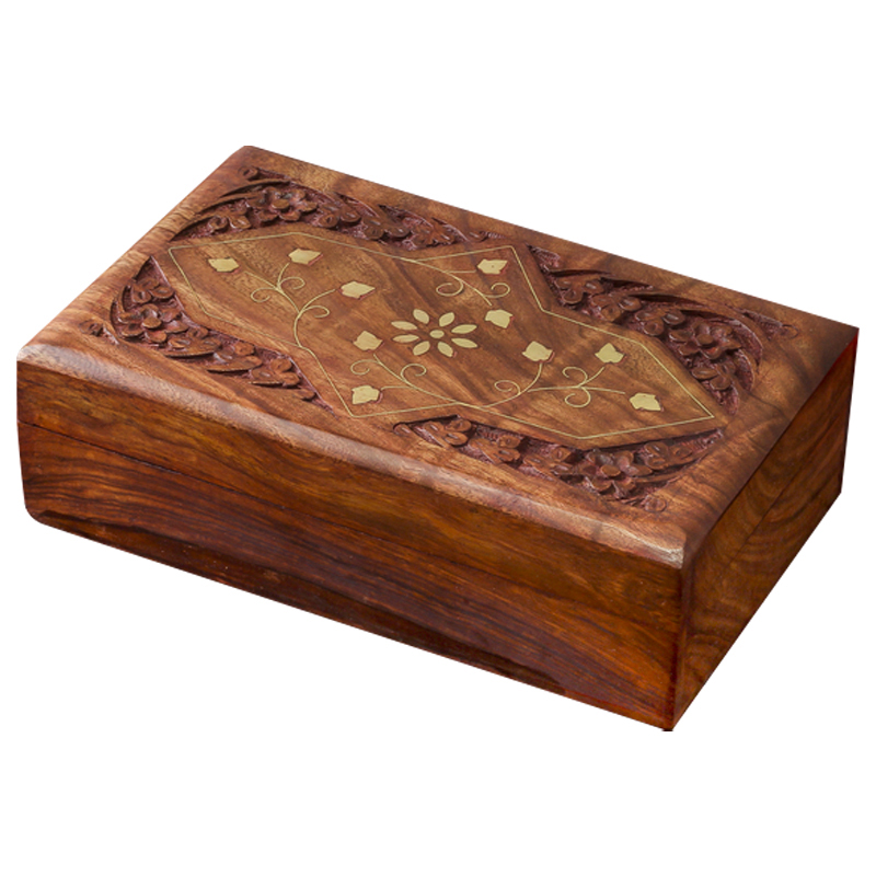 Шкатулка Damini Indian Inlay Box Коричневый Шкатулка Damini Indian Inlay Box Коричневый в Барнауле | Loft Concept