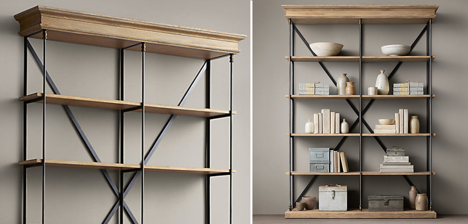 Стеллаж RH Old Oak Double Стеллаж RH Old Oak Double - Loft-Concept в Барнауле