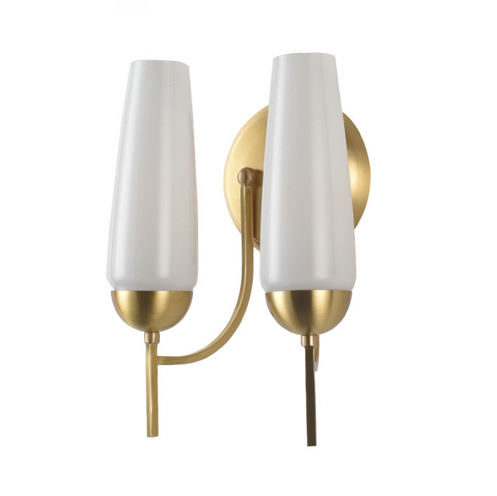 Бра American Candle Wall Lamp two Латунь Белый Бра American Candle Wall Lamp two Латунь Белый в Барнауле | Loft Concept