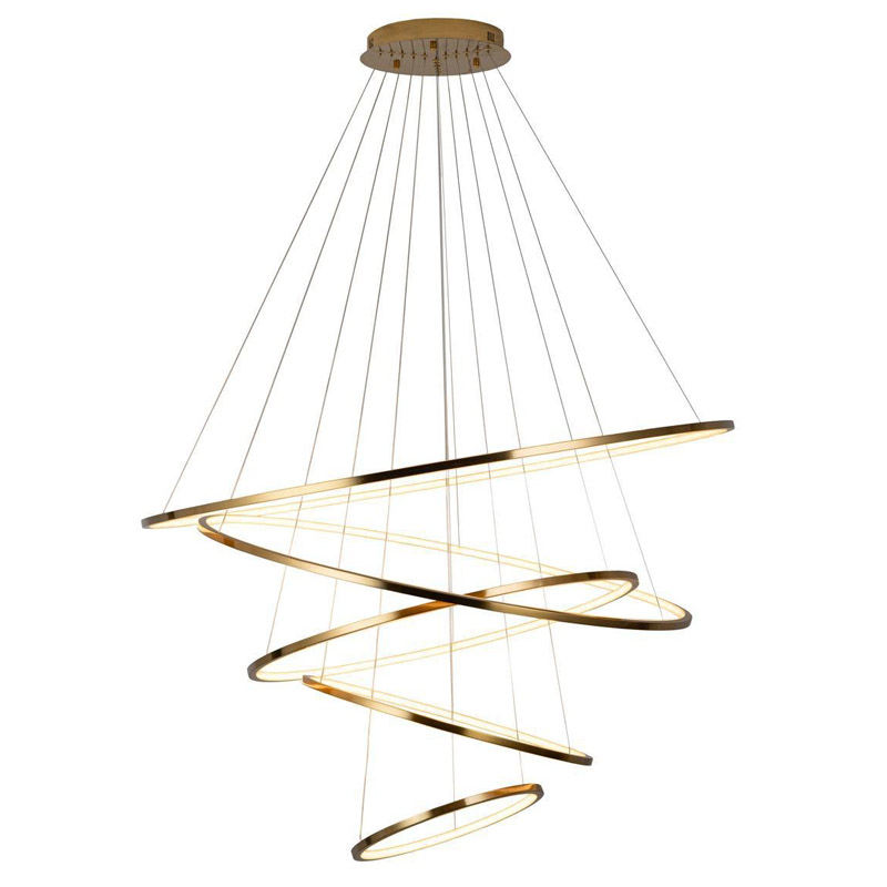 Люстра Ring Horizontal Quintet gold Золотой Люстра Ring Horizontal Quintet gold Золотой в Барнауле | Loft Concept