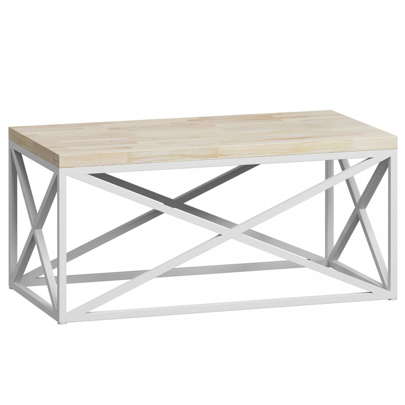 Кофейный стол Industrial Oak Geometric Coffee Table white Белый Кофейный стол Industrial Oak Geometric Coffee Table white Белый в Барнауле | Loft Concept