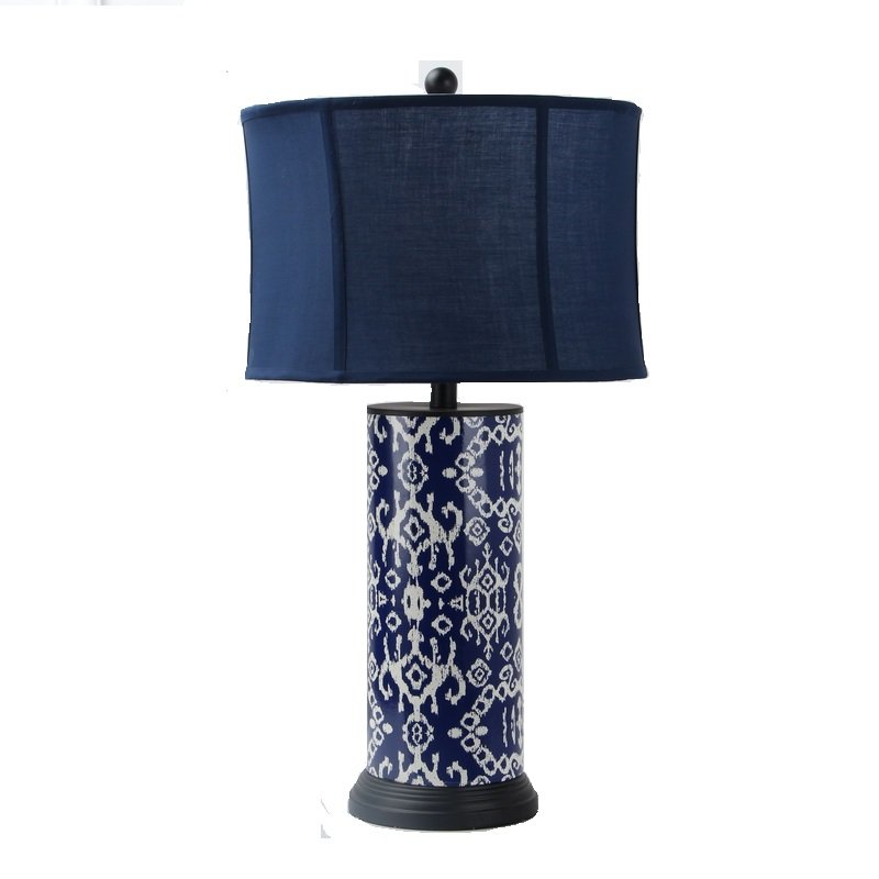 Настольная лампа Deep Blue Table Lamp Синий Белый Настольная лампа Deep Blue Table Lamp Синий Белый в Барнауле | Loft Concept