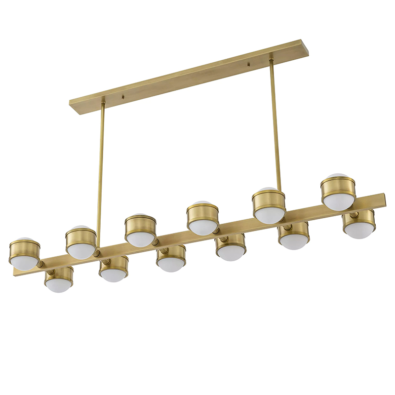 Люстра Eichholtz Chandelier Aldo Brass Латунь Белый Люстра Eichholtz Chandelier Aldo Brass Латунь Белый в Барнауле | Loft Concept