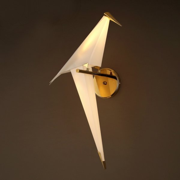 Бра Origami Bird Bra Бежево-серый Золотой Бра Origami Bird Bra Бежево-серый Золотой в Барнауле | Loft Concept