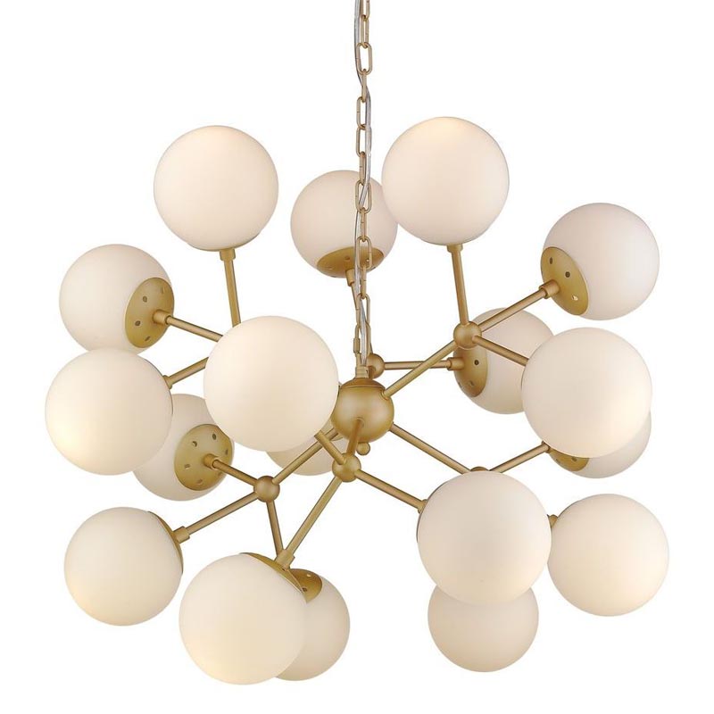 Люстра Berries Chandelier white matt 75 Золотой Белое матовое стекло Люстра Berries Chandelier white matt 75 Золотой Белое матовое стекло в Барнауле | Loft Concept