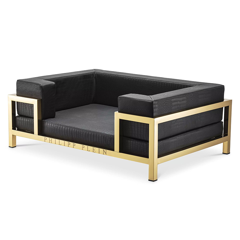 Лежанка для домашних животных Philipp Plein Dogbed High Conic Limited XL Gold Черный Золотой Лежанка для домашних животных Philipp Plein Dogbed High Conic Limited XL Gold Черный Золотой в Барнауле | Loft Concept