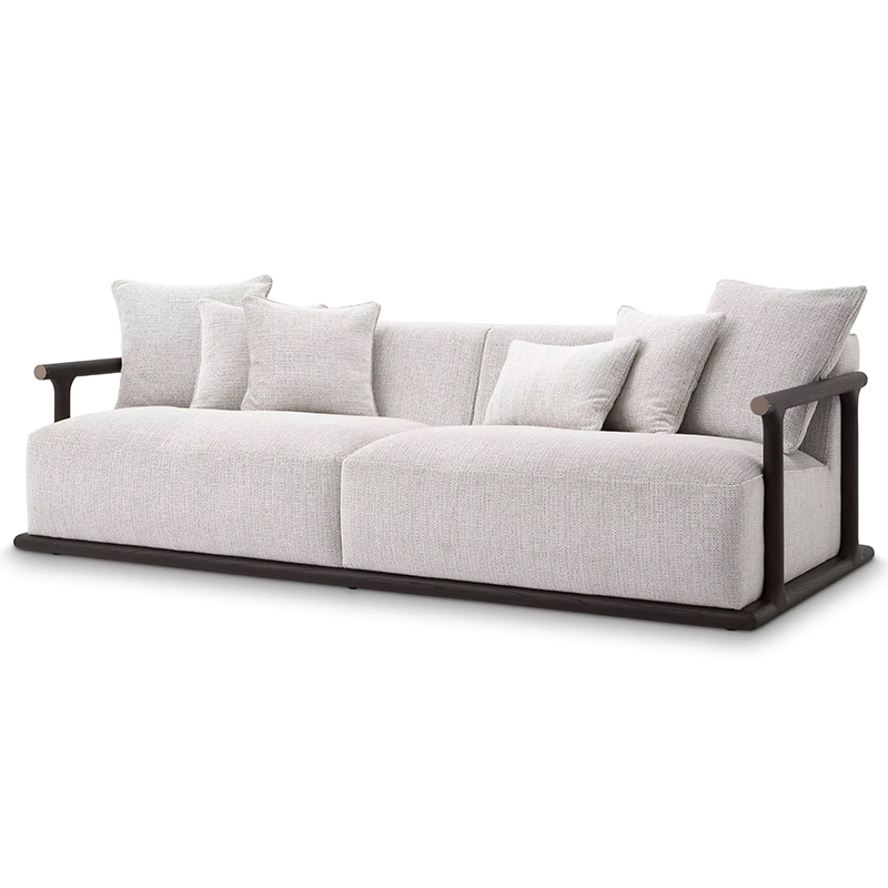 Диван Eichholtz Sofa Libero Светло-серый Коричневый в Барнауле | Loft Concept 