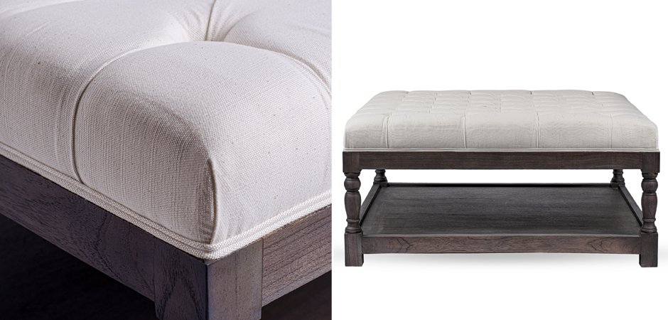 Оттоманка Coffee Table Ottoman linen and oak wood Оттоманка Coffee Table Ottoman linen and oak wood - Loft-Concept в Барнауле