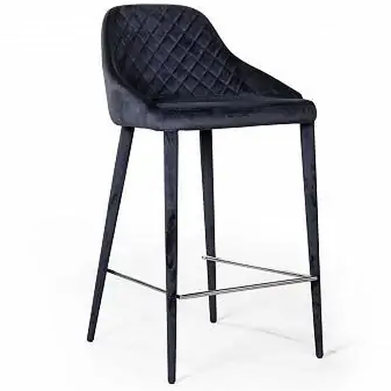 Стул Douglas Rhombus Bar stool Черный Велюр Черный Стул Douglas Rhombus Bar stool Черный Велюр Черный в Барнауле | Loft Concept