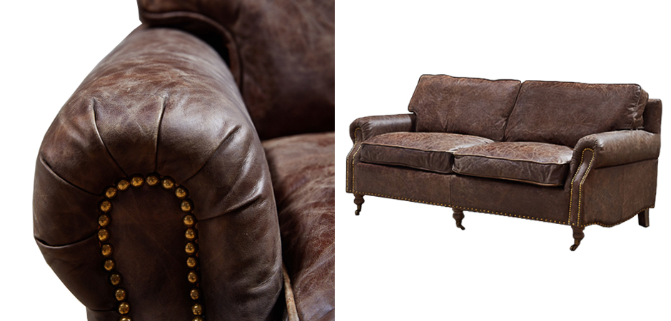 Диван RH CLASSIC LANCASTER Brown leather double Диван RH CLASSIC LANCASTER Brown leather double - Loft-Concept в Барнауле