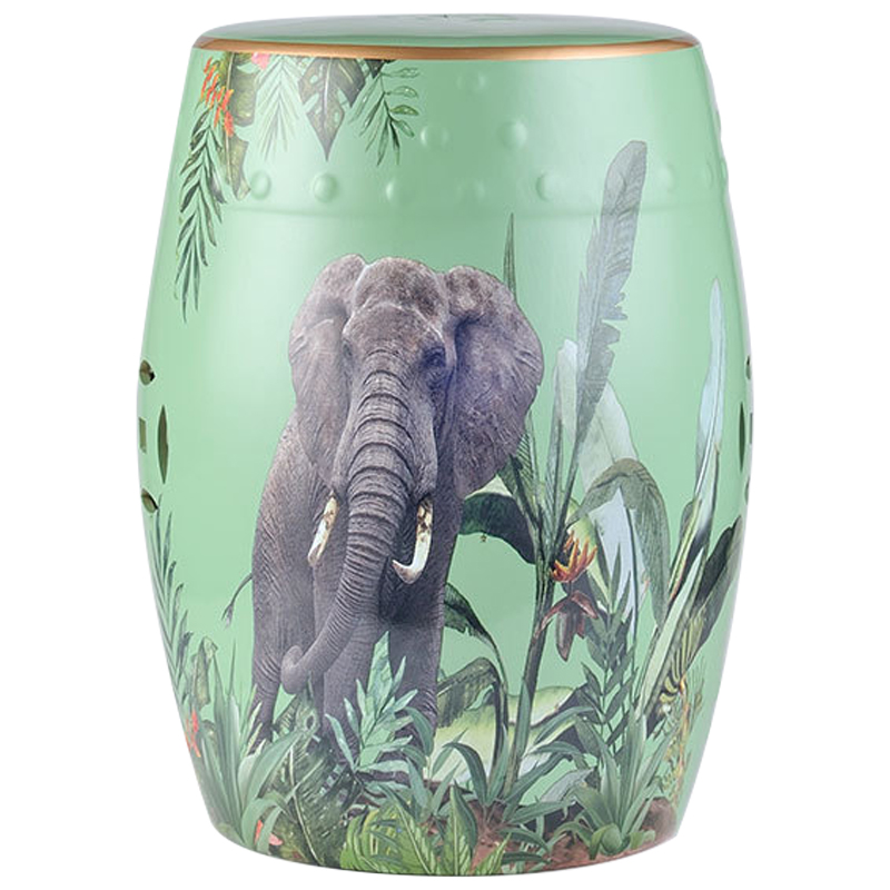 Керамический табурет Elephant Tropical Animal Ceramic Stool Green Прозрачный зеленый Серый Зеленый Керамический табурет Elephant Tropical Animal Ceramic Stool Green Прозрачный зеленый Серый Зеленый в Барнауле | Loft Concept