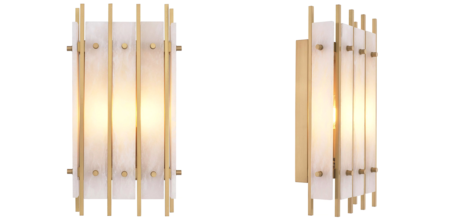 Бра Eichholtz Wall Lamp Sparks S Alabaster - фото