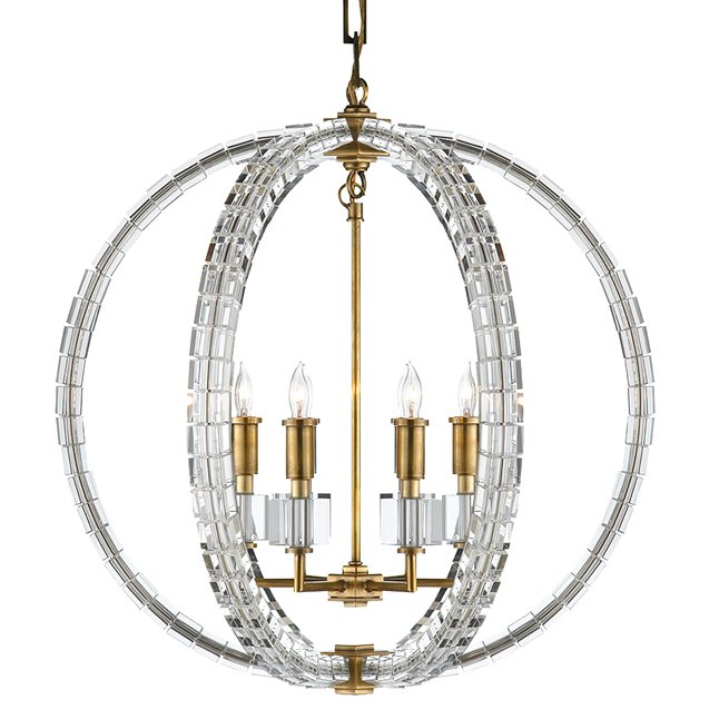 Люстра Radius Pendant Chandelier 6 Light Латунь Прозрачный Люстра Radius Pendant Chandelier 6 Light Латунь Прозрачный в Барнауле | Loft Concept