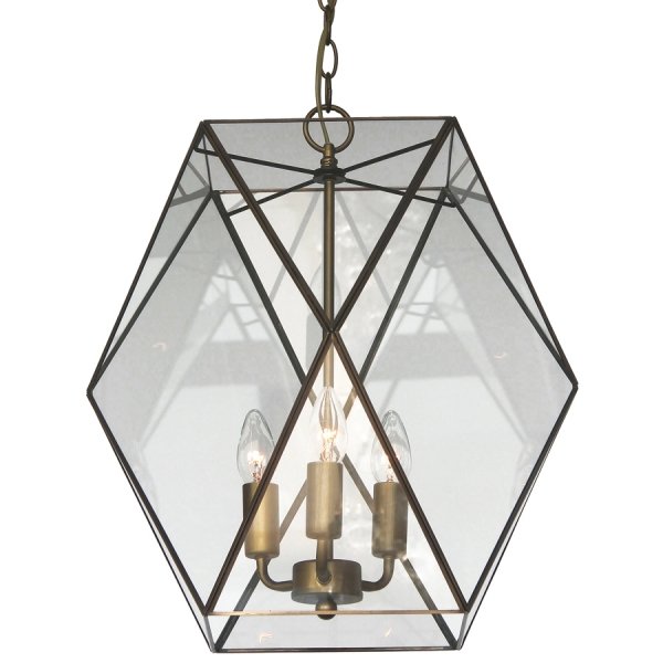 Подвесной светильник Rombius Pendant large III clear glass Латунь Античная полированная Подвесной светильник Rombius Pendant large III clear glass Латунь Античная полированная в Барнауле | Loft Concept