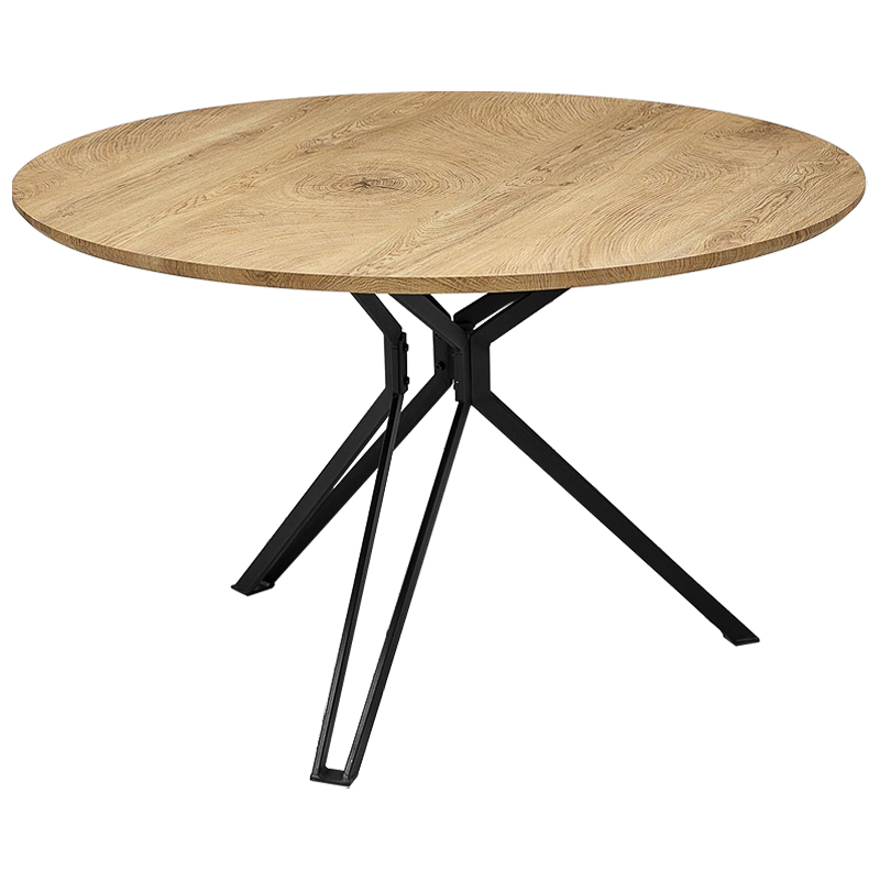 Стол круглый в стиле Лофт Mahoney Table Древесина Черный Стол круглый в стиле Лофт Mahoney Table Древесина Черный в Барнауле | Loft Concept