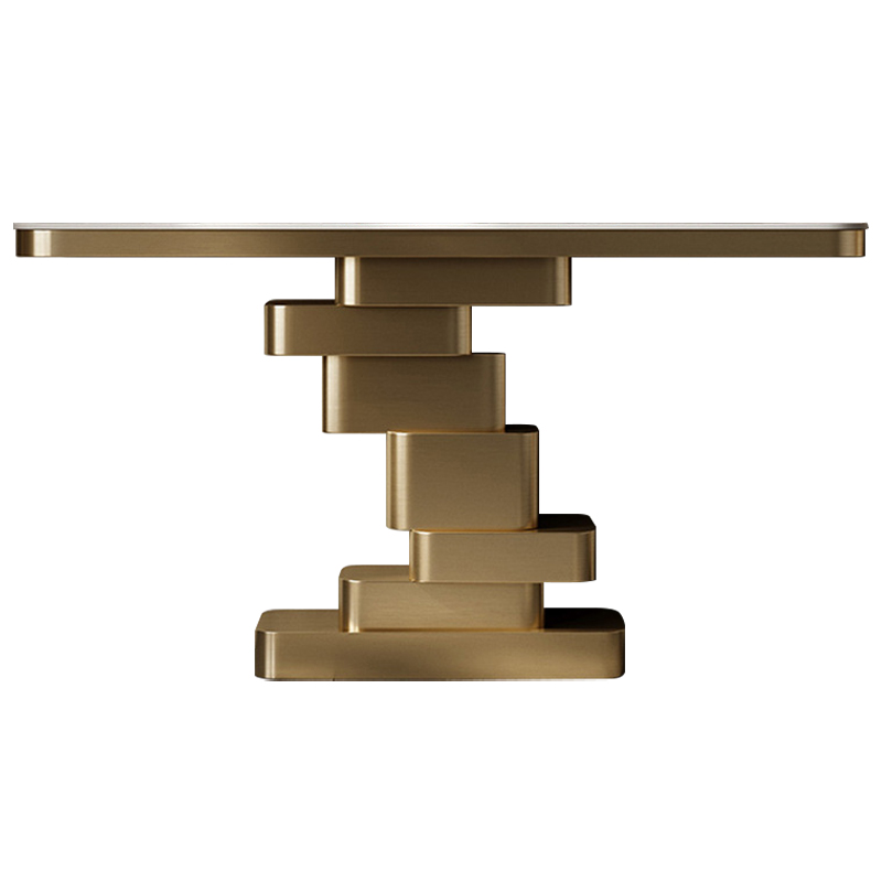 Консоль Maja Marble Metal Console Table Brass Латунь Коричневый Белый Консоль Maja Marble Metal Console Table Brass Латунь Коричневый Белый в Барнауле | Loft Concept
