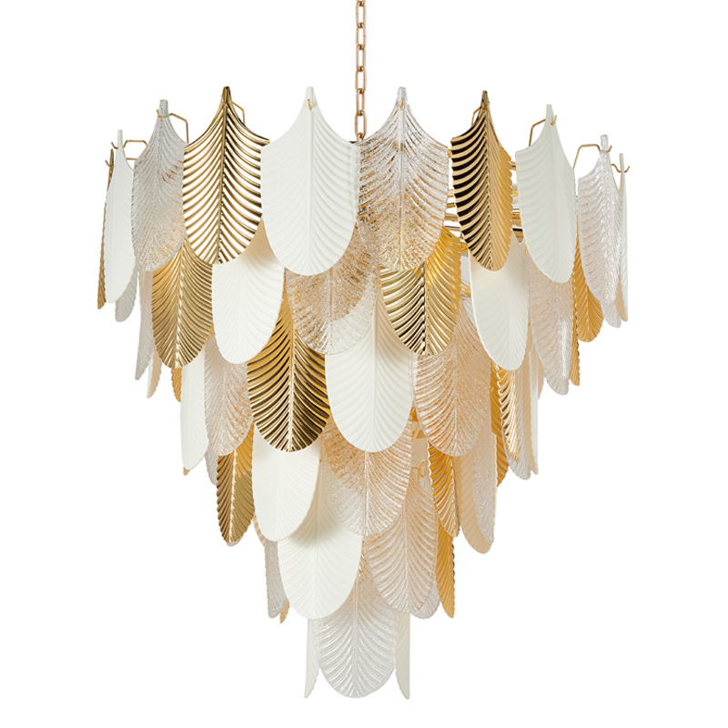 Люстра Abelia Chandelier 93 Золотой Белый Прозрачный Люстра Abelia Chandelier 93 Золотой Белый Прозрачный в Барнауле | Loft Concept