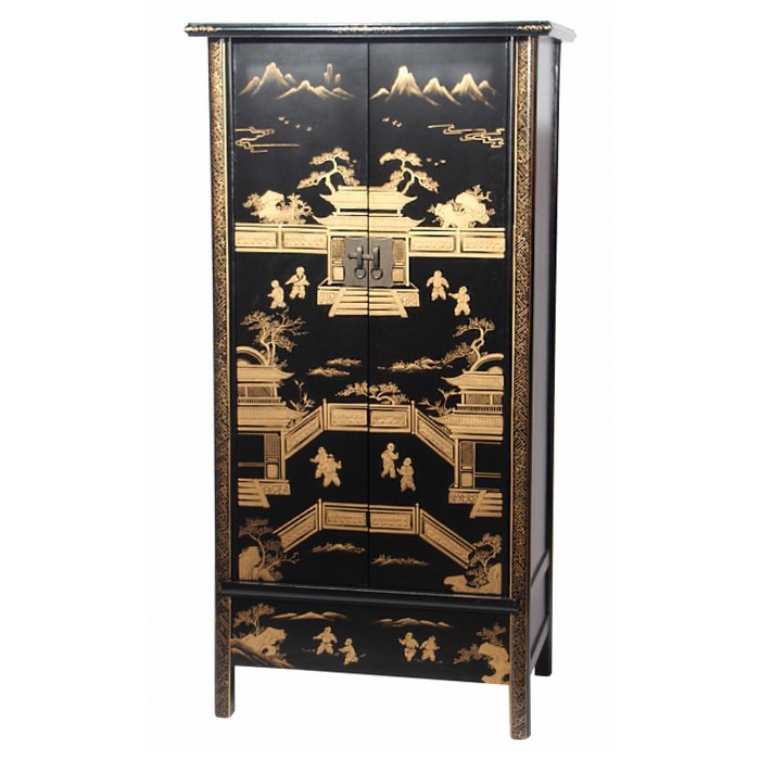 Китайский шкаф Black Gold Cabinet Черный Китайский шкаф Black Gold Cabinet Черный в Барнауле | Loft Concept