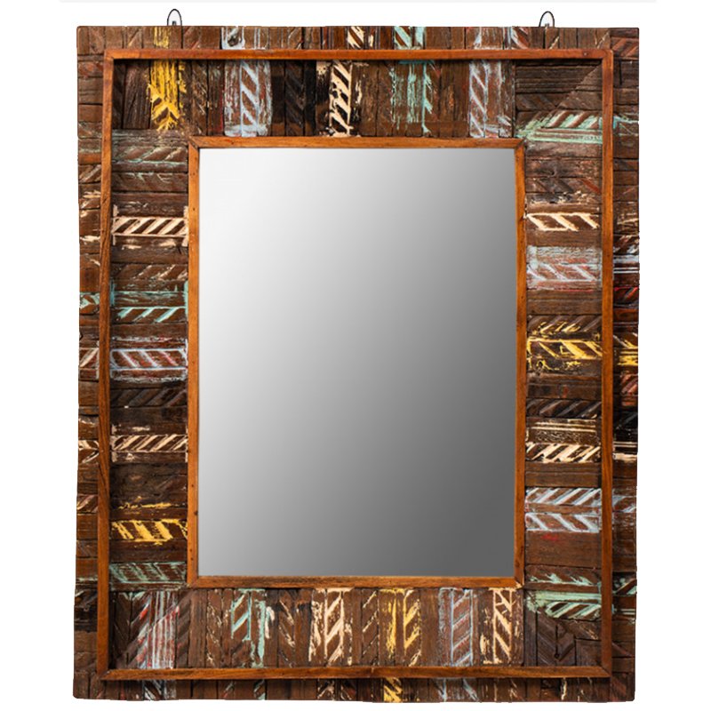 Зеркало Antique Wood Rectangle Коричневый винтаж Зеркало Antique Wood Rectangle Коричневый винтаж в Барнауле | Loft Concept