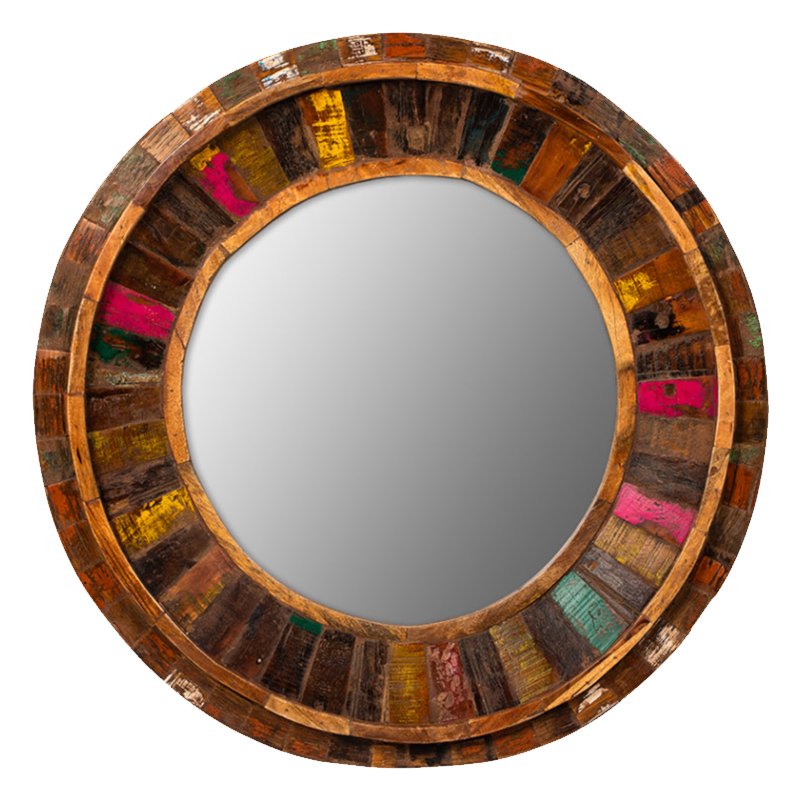 Зеркало Antique Wood Circle Коричневый винтаж Зеркало Antique Wood Circle Коричневый винтаж в Барнауле | Loft Concept