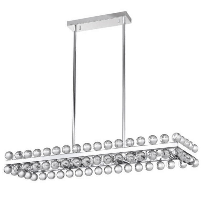 Sacramento Transparent Balls Rectangle Chandelier Хром Прозрачный Sacramento Transparent Balls Rectangle Chandelier Хром Прозрачный в Барнауле | Loft Concept