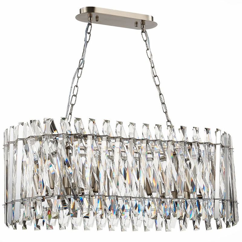 Люстра Kaeden Glass Chandelier 80 Никель Прозрачный Люстра Kaeden Glass Chandelier 80 Никель Прозрачный в Барнауле | Loft Concept