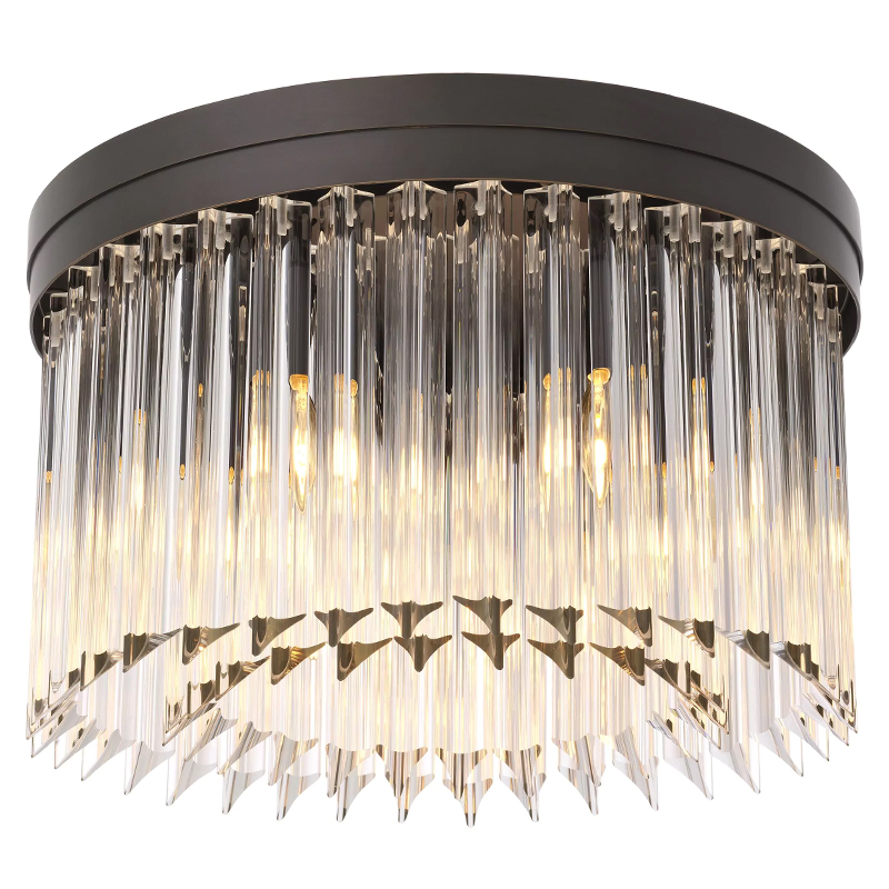 Потолочный светильник Eichholtz Ceiling Lamp Evina Bronze Прозрачное Стекло Темная бронза Потолочный светильник Eichholtz Ceiling Lamp Evina Bronze Прозрачное Стекло Темная бронза в Барнауле | Loft Concept