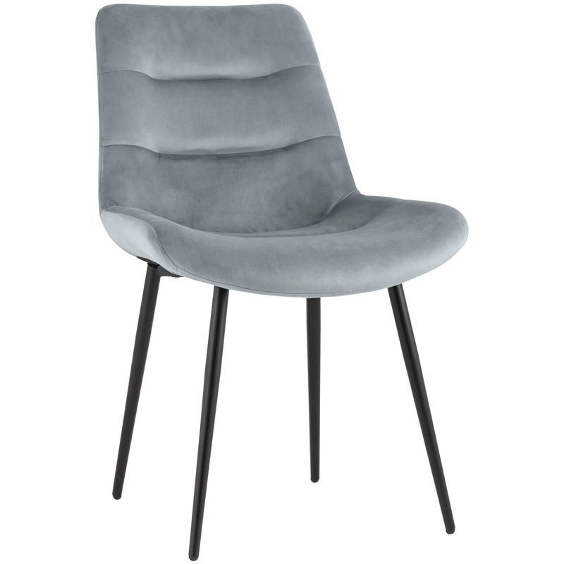 Стул Austin Chair Светло-Серый Велюр Светло-серый Черный Стул Austin Chair Светло-Серый Велюр Светло-серый Черный в Барнауле | Loft Concept