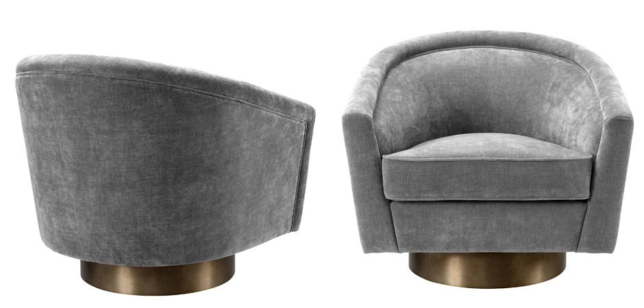 Кресло Eichholtz Swivel Chair Catene Grey Кресло Eichholtz Swivel Chair Catene Grey - Loft-Concept в Барнауле