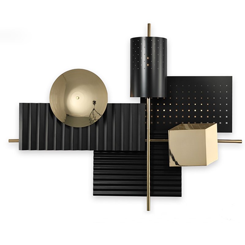 Бра Abstra black&gold Глянцевое золото Черный Бра Abstra black&gold Глянцевое золото Черный в Барнауле | Loft Concept