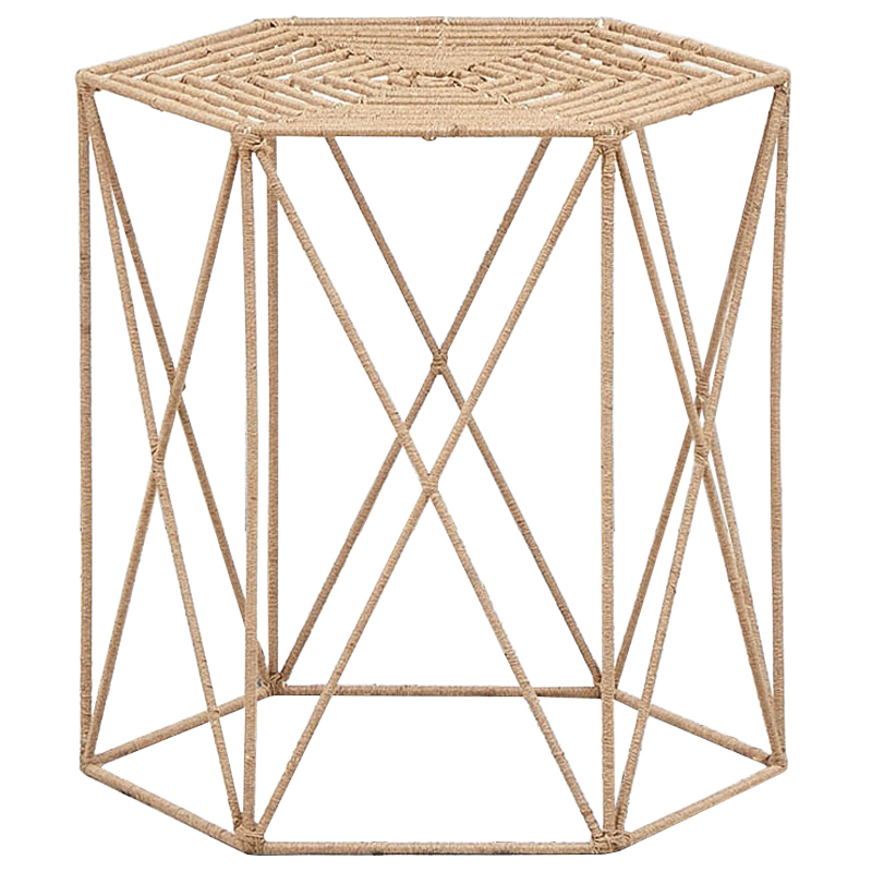 Приставной стол Wicker Alma Side Table Бежевый Приставной стол Wicker Alma Side Table Бежевый в Барнауле | Loft Concept