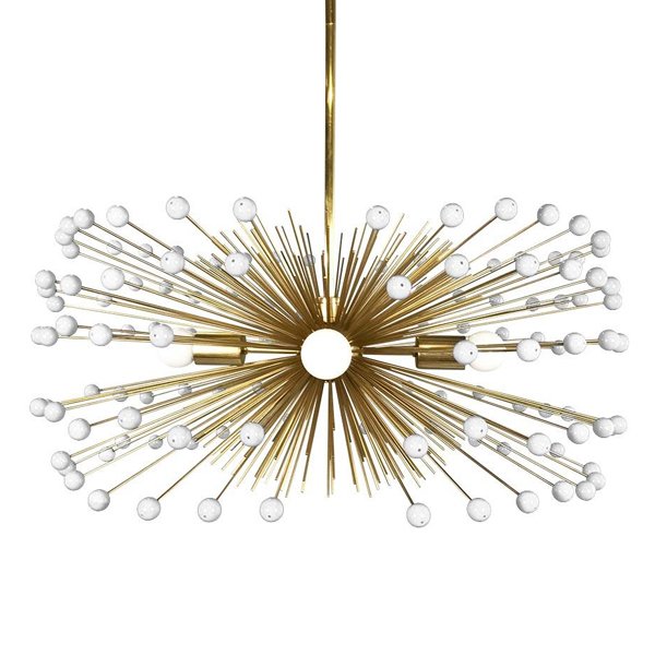 White Beaded Urchin Chandelier Sputnik Золотой Белый White Beaded Urchin Chandelier Sputnik Золотой Белый в Барнауле | Loft Concept