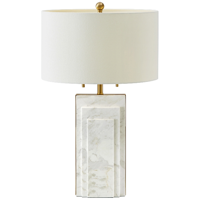 Дизайнерский настольный светильник Deco Marble Table Lamp Золотой Молочный Белый Мрамор Bianco Дизайнерский настольный светильник Deco Marble Table Lamp Золотой Молочный Белый Мрамор Bianco в Барнауле | Loft Concept
