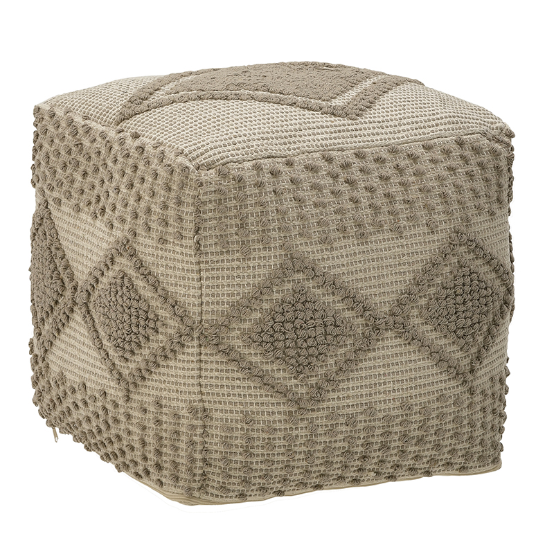 Пуф Kelim Pattern Beige Бежево-серый Пуф Kelim Pattern Beige Бежево-серый в Барнауле | Loft Concept
