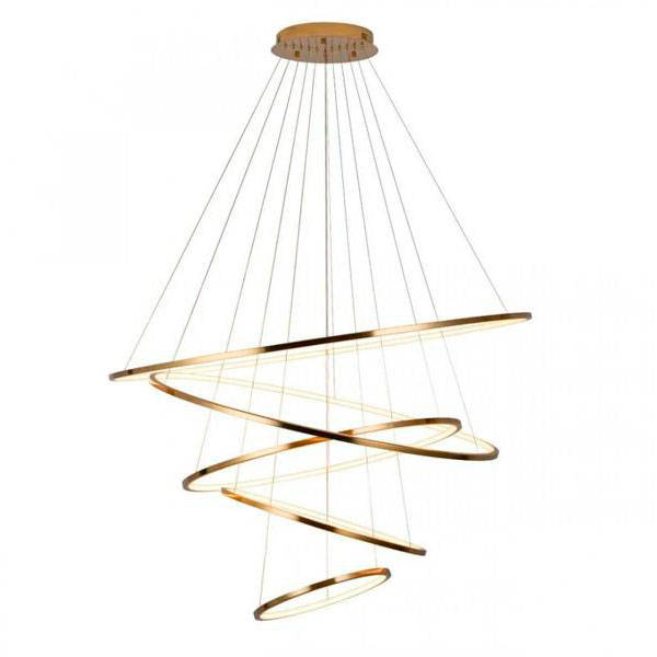 Люстра кольца Ring Horizontal Quintet Gold Золотой Люстра кольца Ring Horizontal Quintet Gold Золотой в Барнауле | Loft Concept