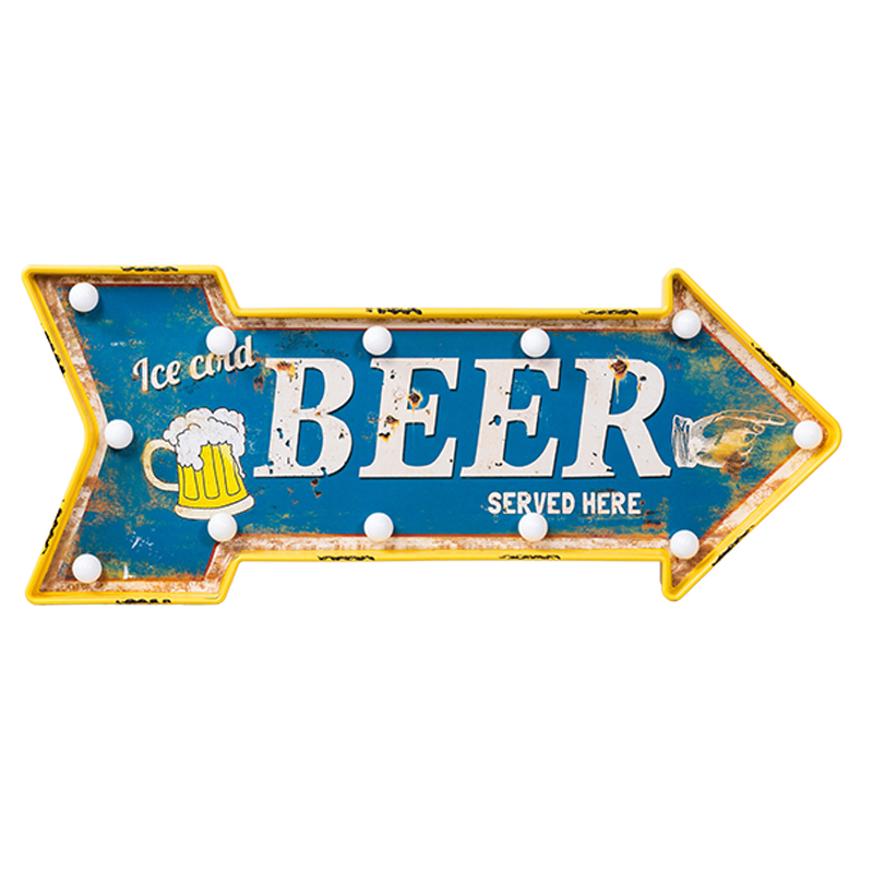Аксессуар на стену Beer Синий Желтый Аксессуар на стену Beer Синий Желтый в Барнауле | Loft Concept