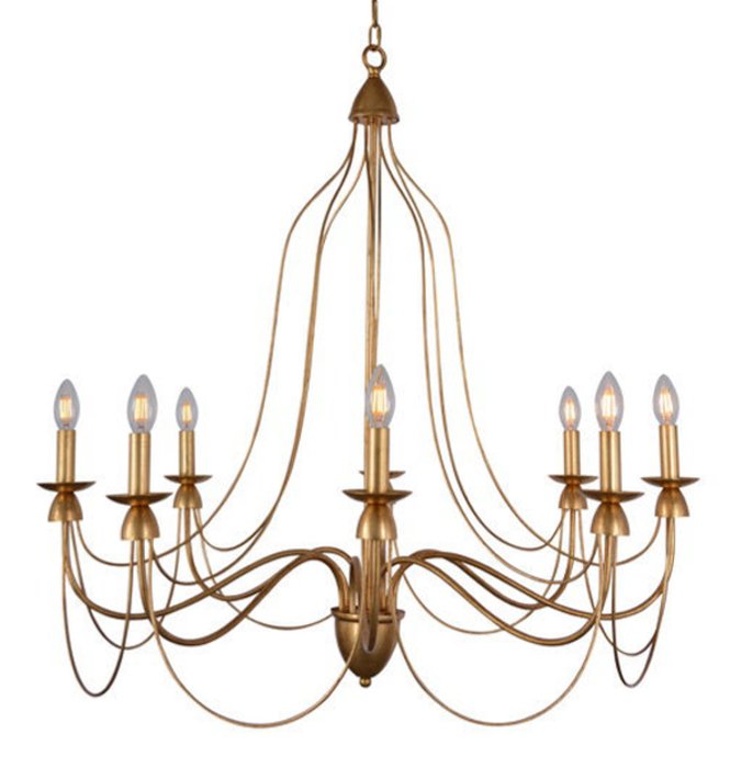 Люстра Wrought Iron Chandelier Золотой Люстра Wrought Iron Chandelier Золотой в Барнауле | Loft Concept