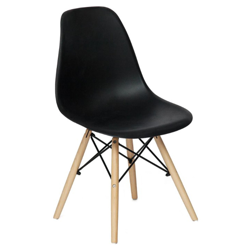 Стул DSW black Черный Древесина Стул DSW black Черный Древесина в Барнауле | Loft Concept