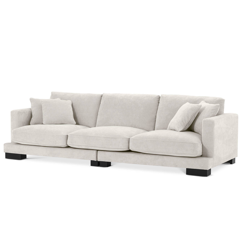Диван Eichholtz Sofa Tuscany sand Песочный Черный Диван Eichholtz Sofa Tuscany sand Песочный Черный в Барнауле | Loft Concept