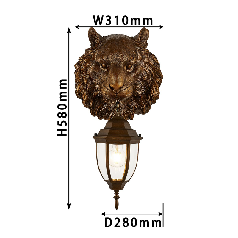Коричневый уличный светильник с головой зверя ANIMAL LANTERN Коричневый уличный светильник с головой зверя ANIMAL LANTERN в Барнауле