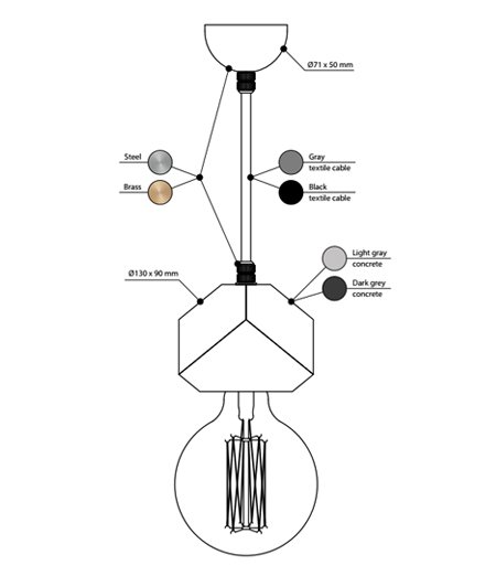 Подвесной светильник BETON MAKT в Барнауле