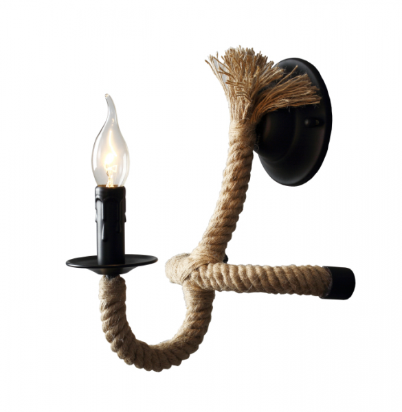Бра Loft Rope Candle Bra Черный Бра Loft Rope Candle Bra Черный в Барнауле | Loft Concept